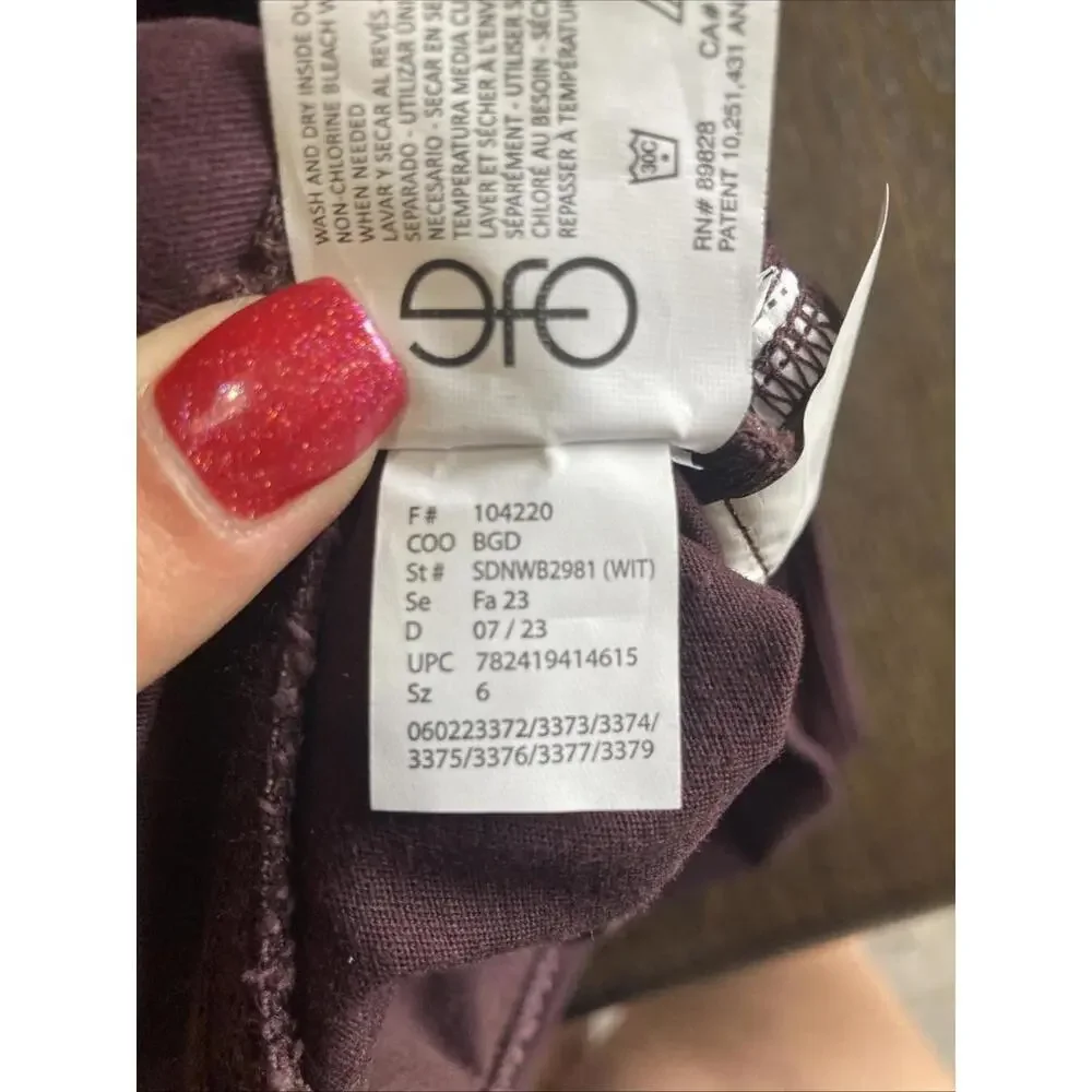 NWT Nine West Heidi Pull On Straight Pants - Picture 5 of 6